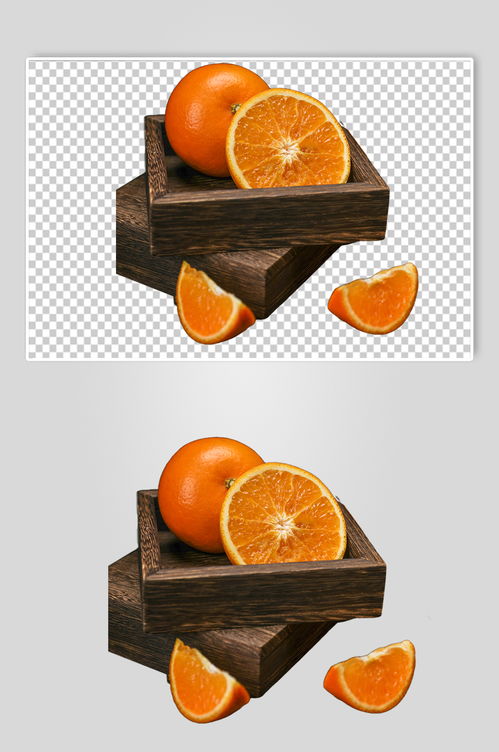 木盒橙子水果食品物品PNG摄影图片 素材13