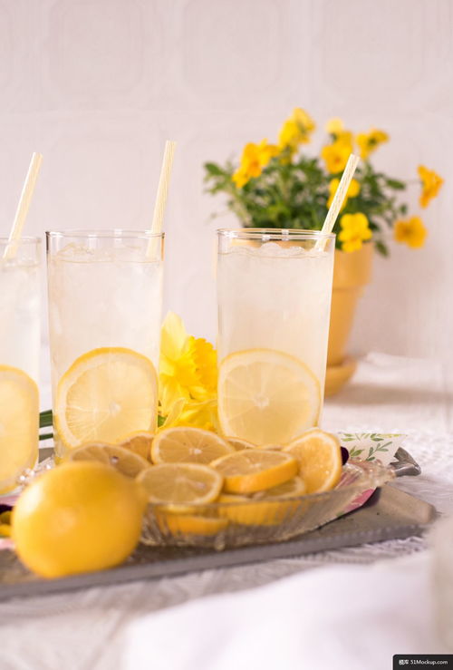 饮料 柠檬水 食品 水果 植物 黄色 美食摄影图片